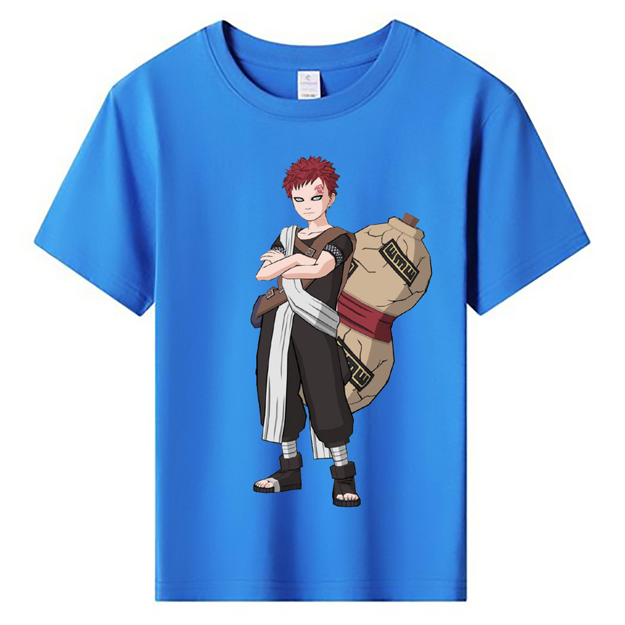 （画像用） NARUTO -ナルト- ガアラ Gaara 綿100％キッズTシャツ（フロントプリント）